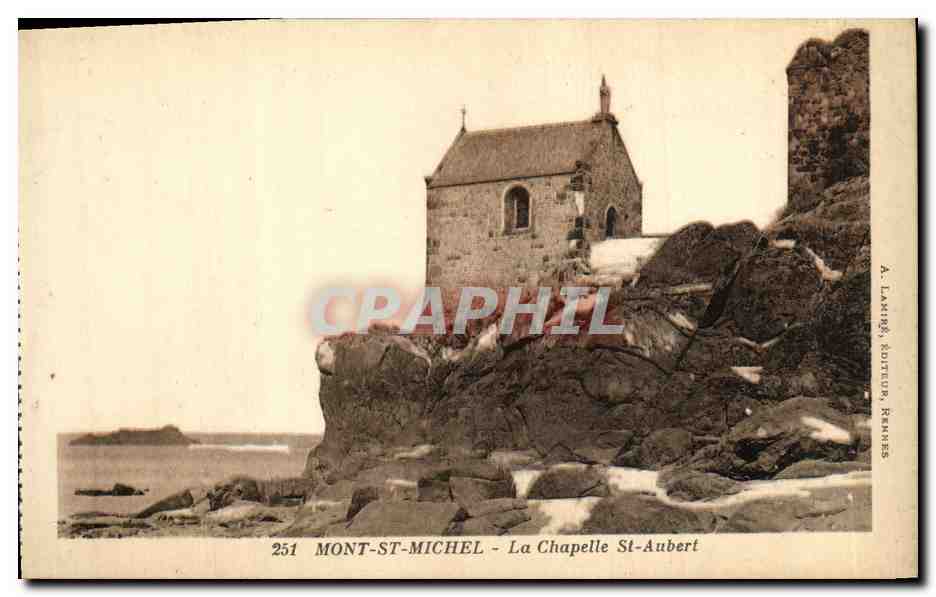 CPA Mont St Michel La Chapelle St Aubert