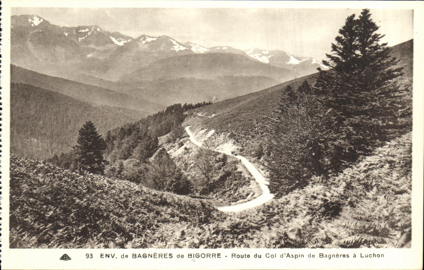Omgeving van Bagnères-de-Bigorre - Weg naar de Col d'Aspin van Bagnères naar Luchon