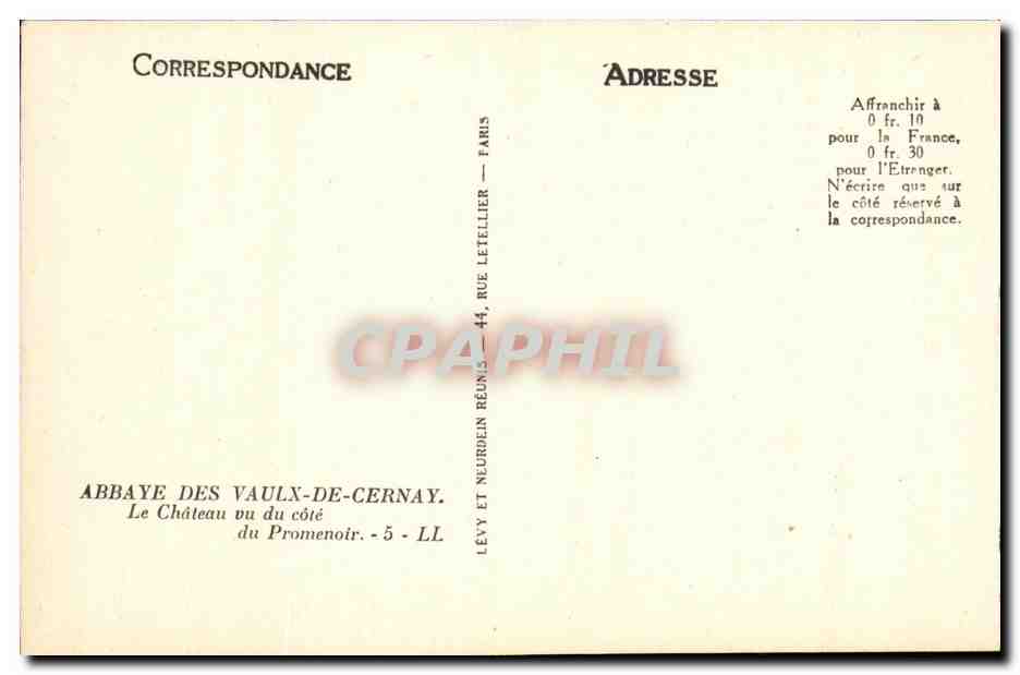 CPA Abbaye Des Vaulx De Cernay du Chateau Vu du Cote du promenoir — Back