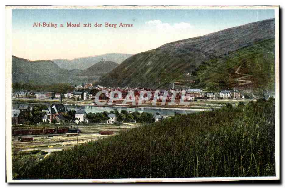 CPA Alf Bullay a Mosel mit der Burg Arras