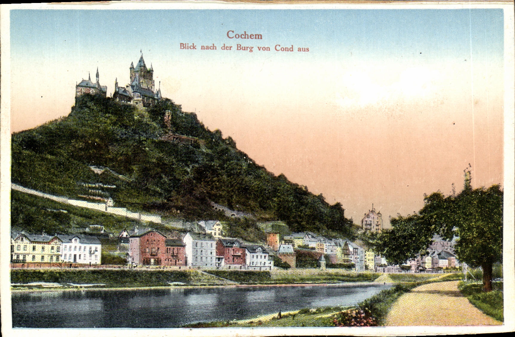 CPA Cochen Blick nach der Burg Von Cond aus