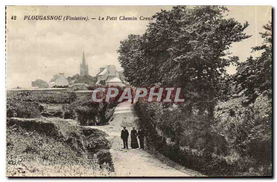 PLOUGASNOU (Finistère) — Der kleine Pfad Creuz — Verlag Letellier, Paris, n°42