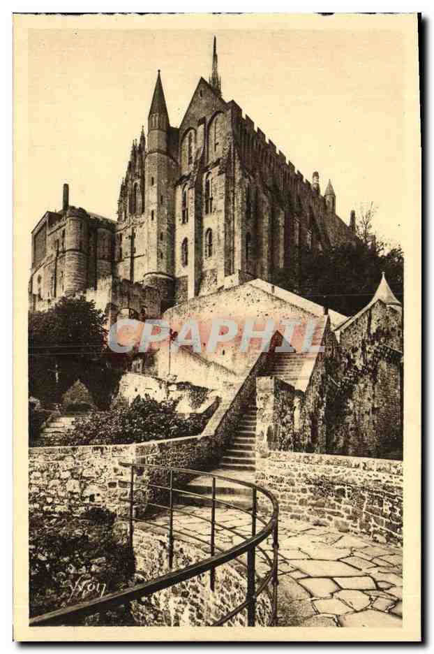 CPA Le Mont St Michel La Merveille vue de la Tour du Nord