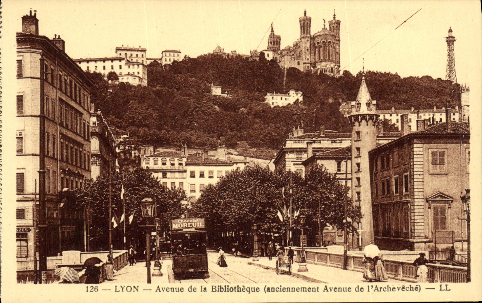 CPA Lyon Avenue de la Bibliotheque Anciennement avenue de l archeveche 