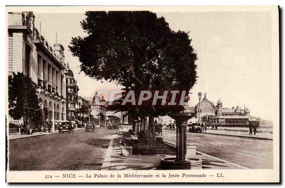 CPA Nice Le Palais de la Mediterranee et la Jetee Promenade