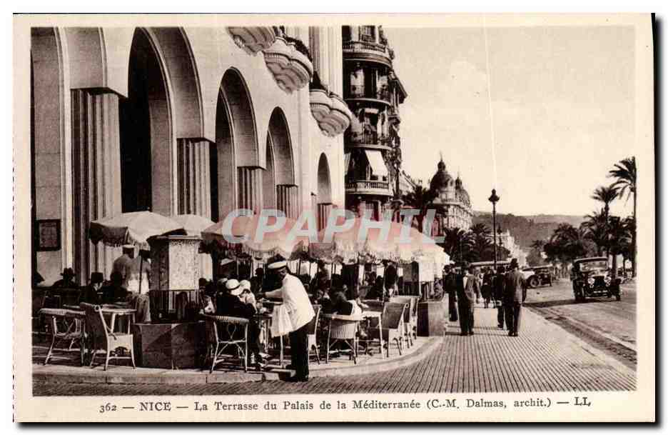CPA Nice La Terrasse du Palais de la Mediterrenee