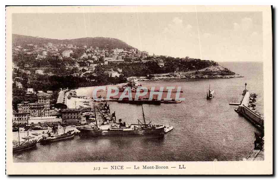 CPA Nice Le Mont Boron Bateaux Port