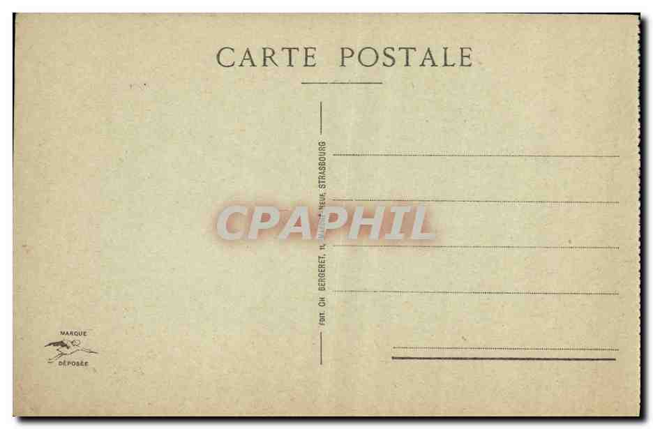 CPA Strasbourg L Orangerie GanselieselCigogne — Rückseite