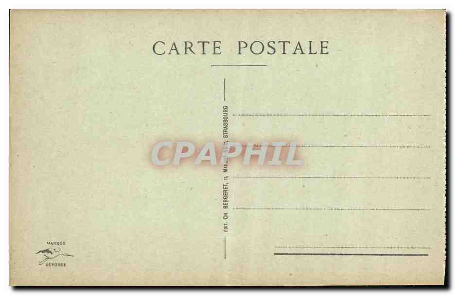 CPA Strasbourg Pont des Vosges Eglise Protestante et Cathedrale — Verso