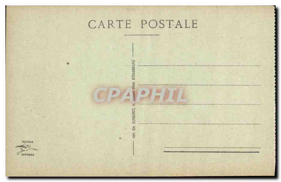 CPA Strasbourg L Horloge Astronomique — Verso