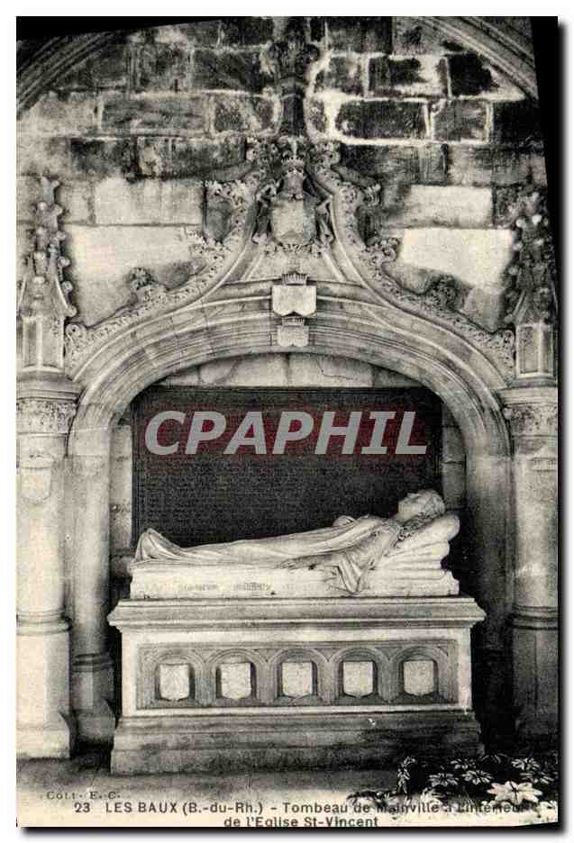 CPA Les Baux Tombeau Mainville a l interieur de L Eglise St Vincent
