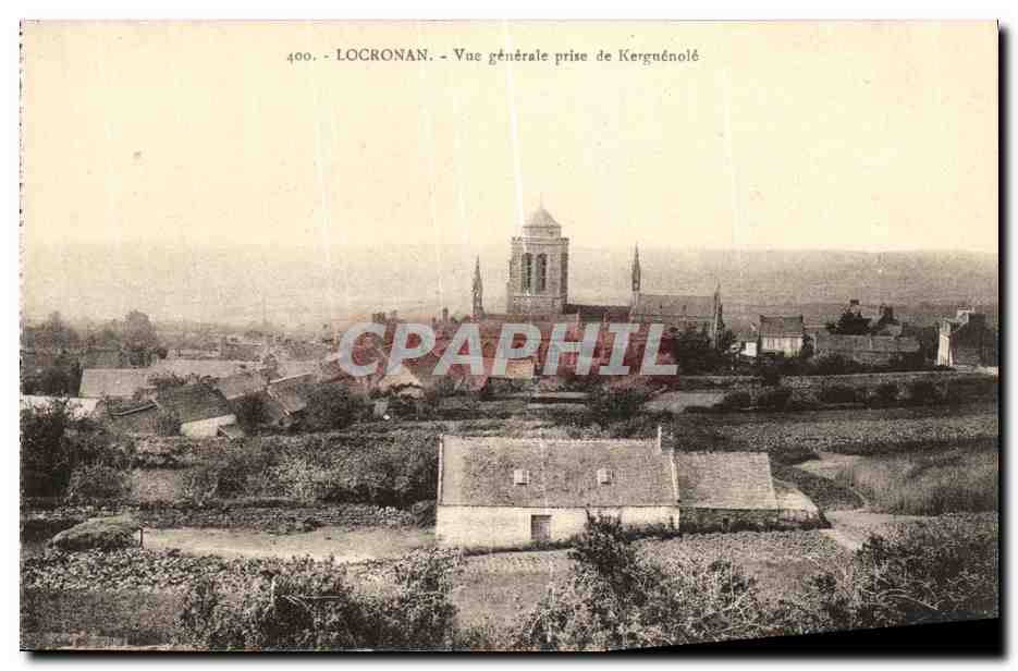 CPA Locronan Vue Generale prise de Kerguenole