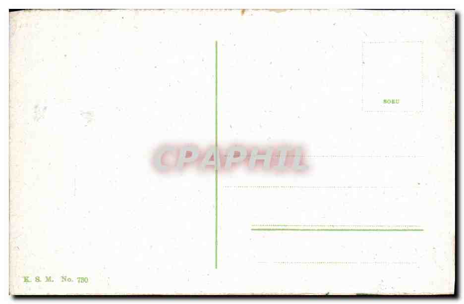 Bateau à vapeur sur un fleuve — montagne escarpée — K.S.M. No. 780 — Rückseite
