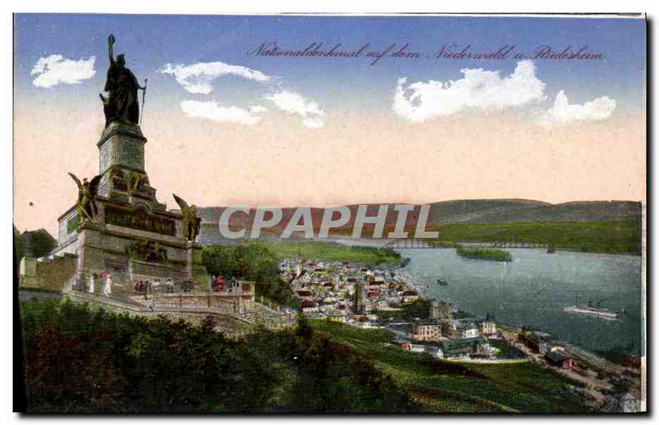 CPA Nationaldenkmal aud fem Niederwald u Rudelsheim