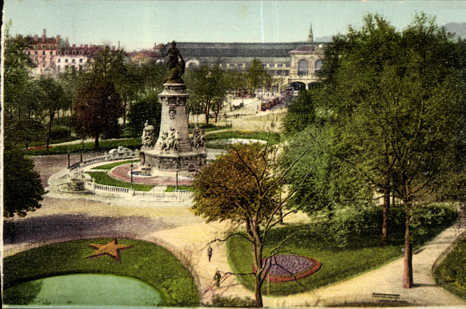 CPA Lyon Place Carnot et Gare De Perrache