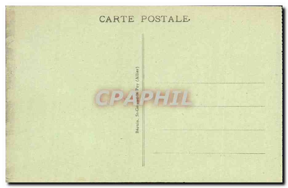 CPA Vichy Terrasse et Theatre du Casino — Verso