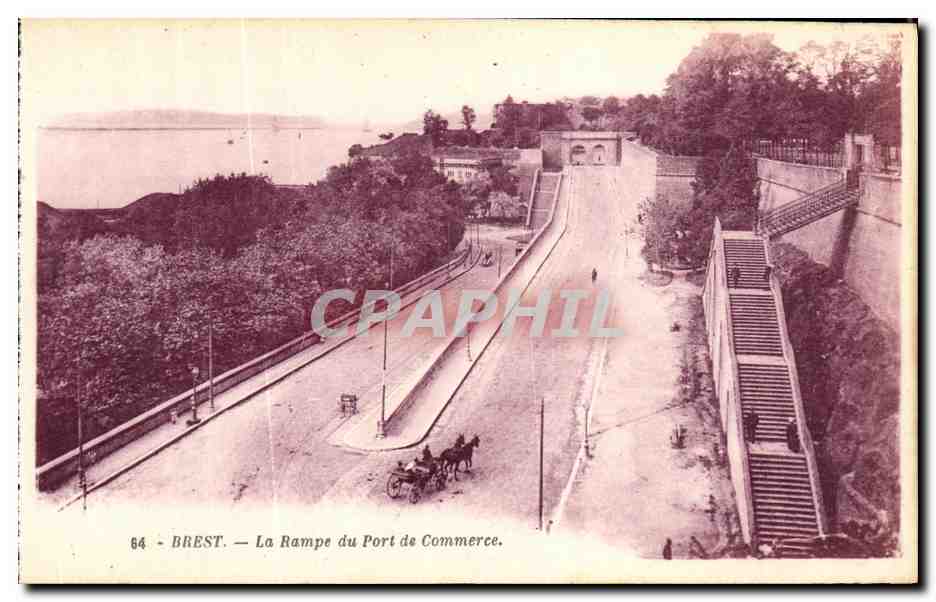 CPA Brest La Rampe du Port de Commerce