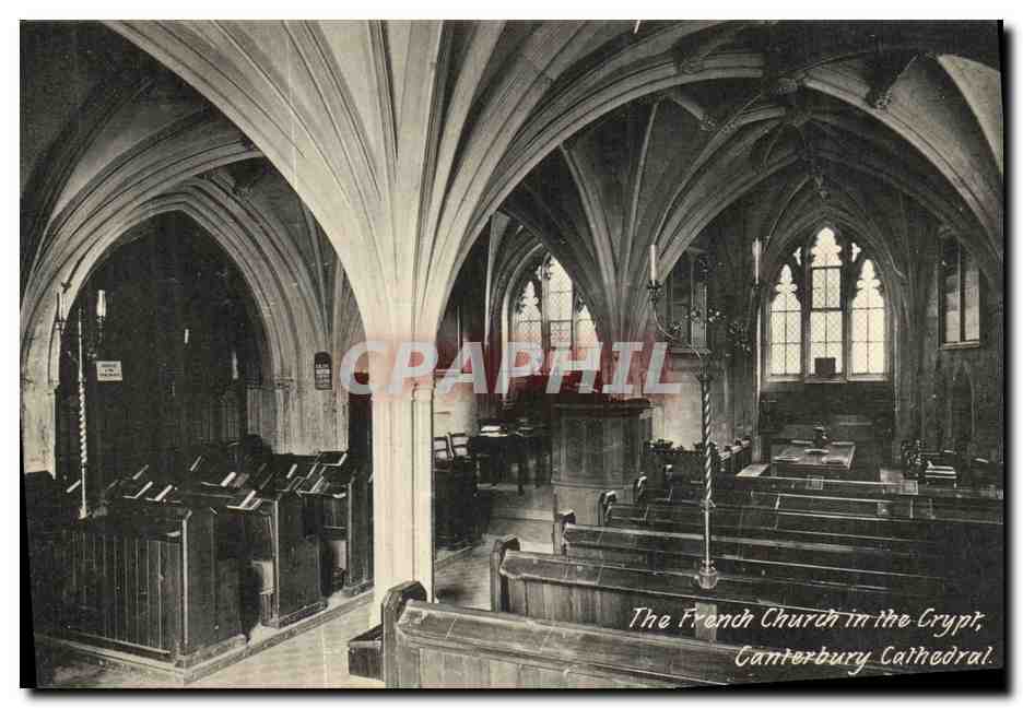 CPA Canterbury Cathedral The French Church in nthe Crypt