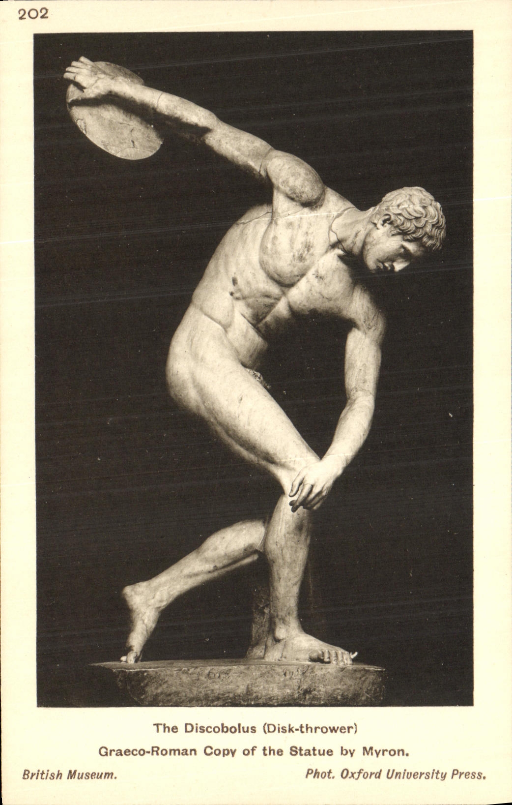 Der Discobol (Diskuswerfer) — Griechisch-römische Kopie der Statue Myrons — Oxford University Press