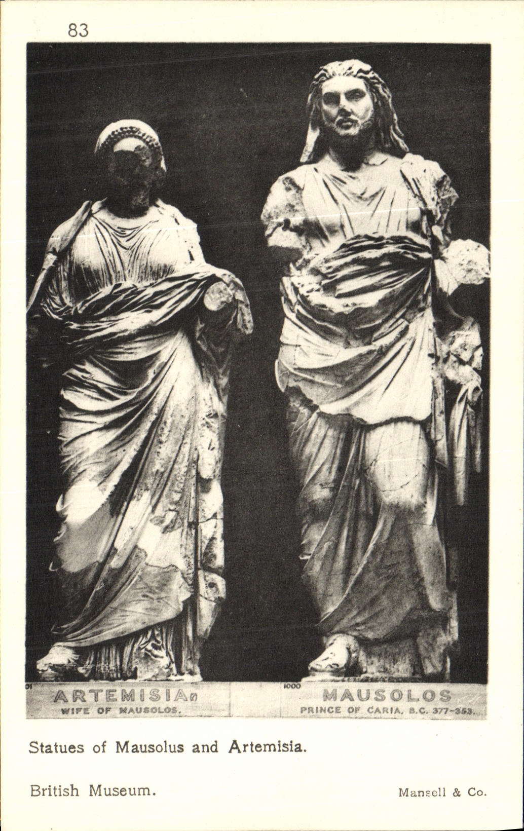 CPA Statues of Mausolus and Artemisia British Museum British Museum Grece