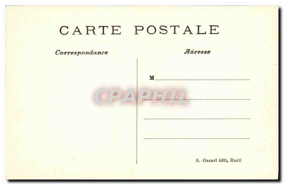 CPA Rueil Chateau de la Nalmaison Trone de Napoleon 1er — Rückseite