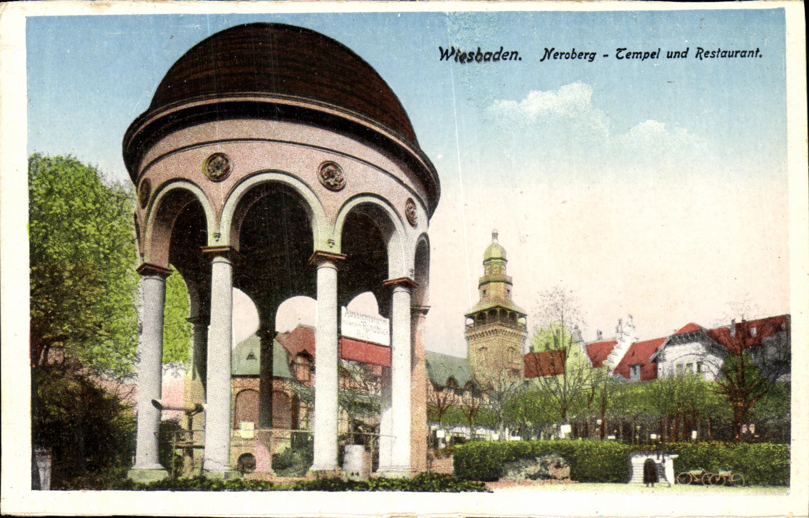 Wiesbaden. Neroberg - Tempel und Restaurant.