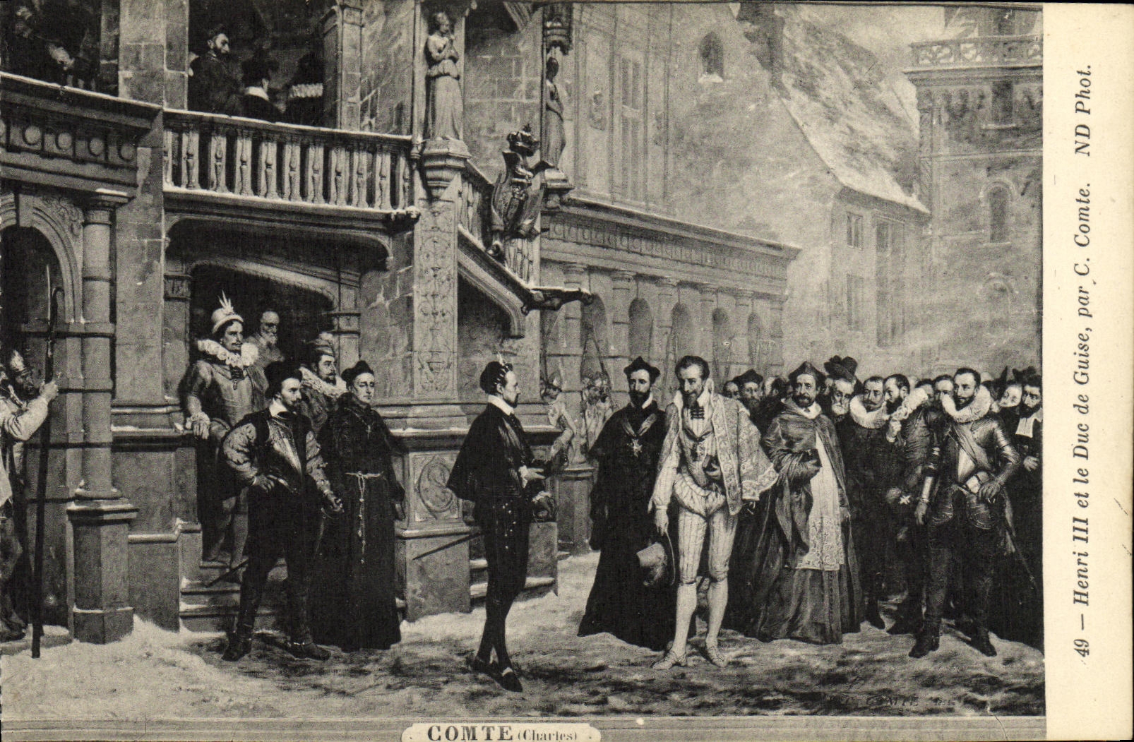 CPA Blois Chateau Henri III et le duc de Guise par Comte