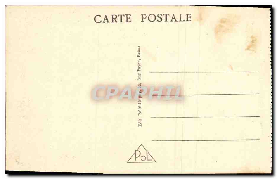 CPA Remis Boulevard de la Paix Foyer Civile — Rückseite