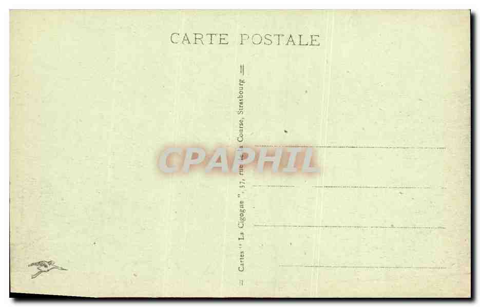 CPA Strasbourg Palais de justice Eglise St Pierre le jeune — Rückseite