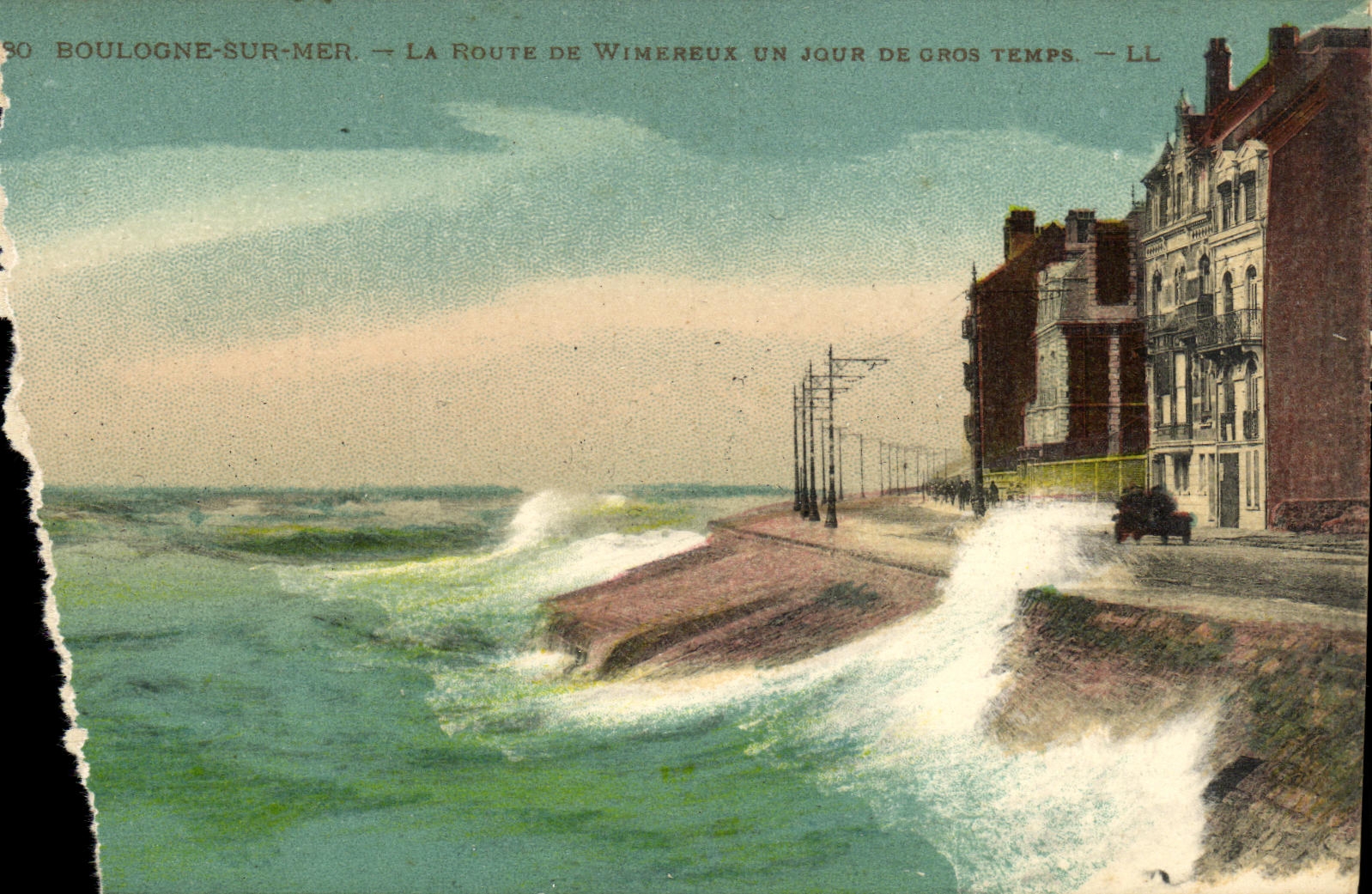 Boulogne-sur-Mer — La Route de Wimereux een dag van slecht weer — LL