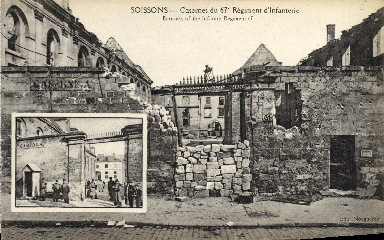 Soissons — Casernes du 67e Régiment d'Infanterie — Edit. Nougaredé