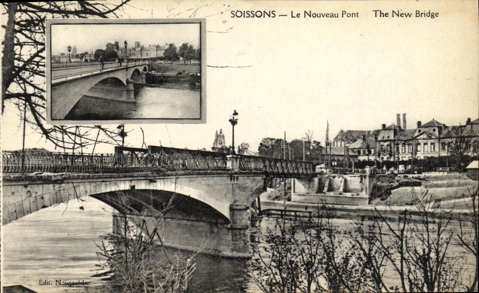 CPA Soissons Le Nouveau Pont Militaria