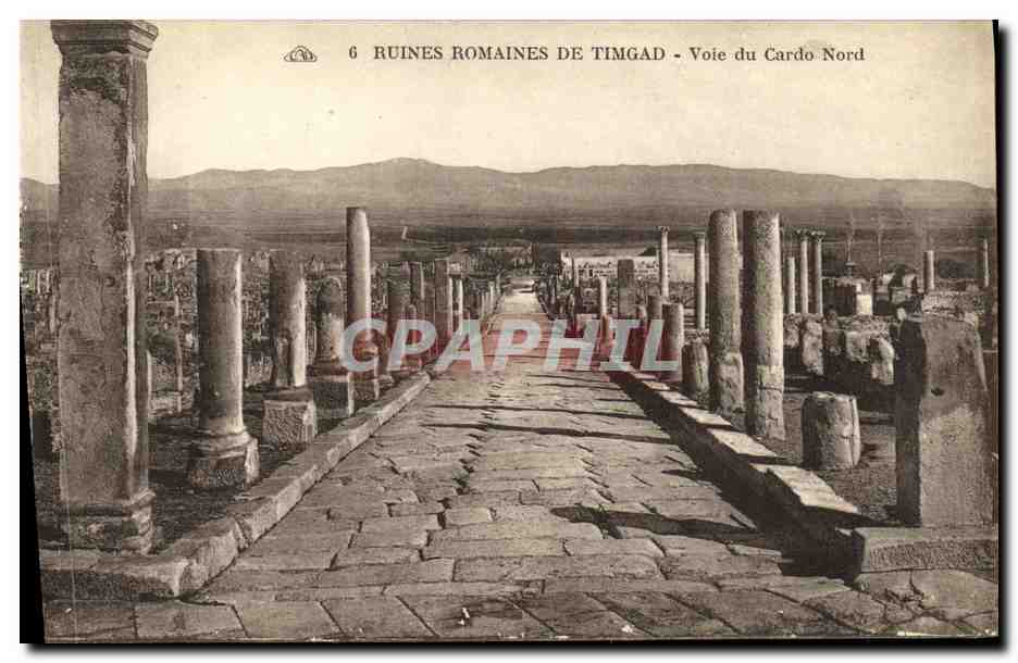 CPA Ruines Romaines De Timgad Voie du Cardo Nord