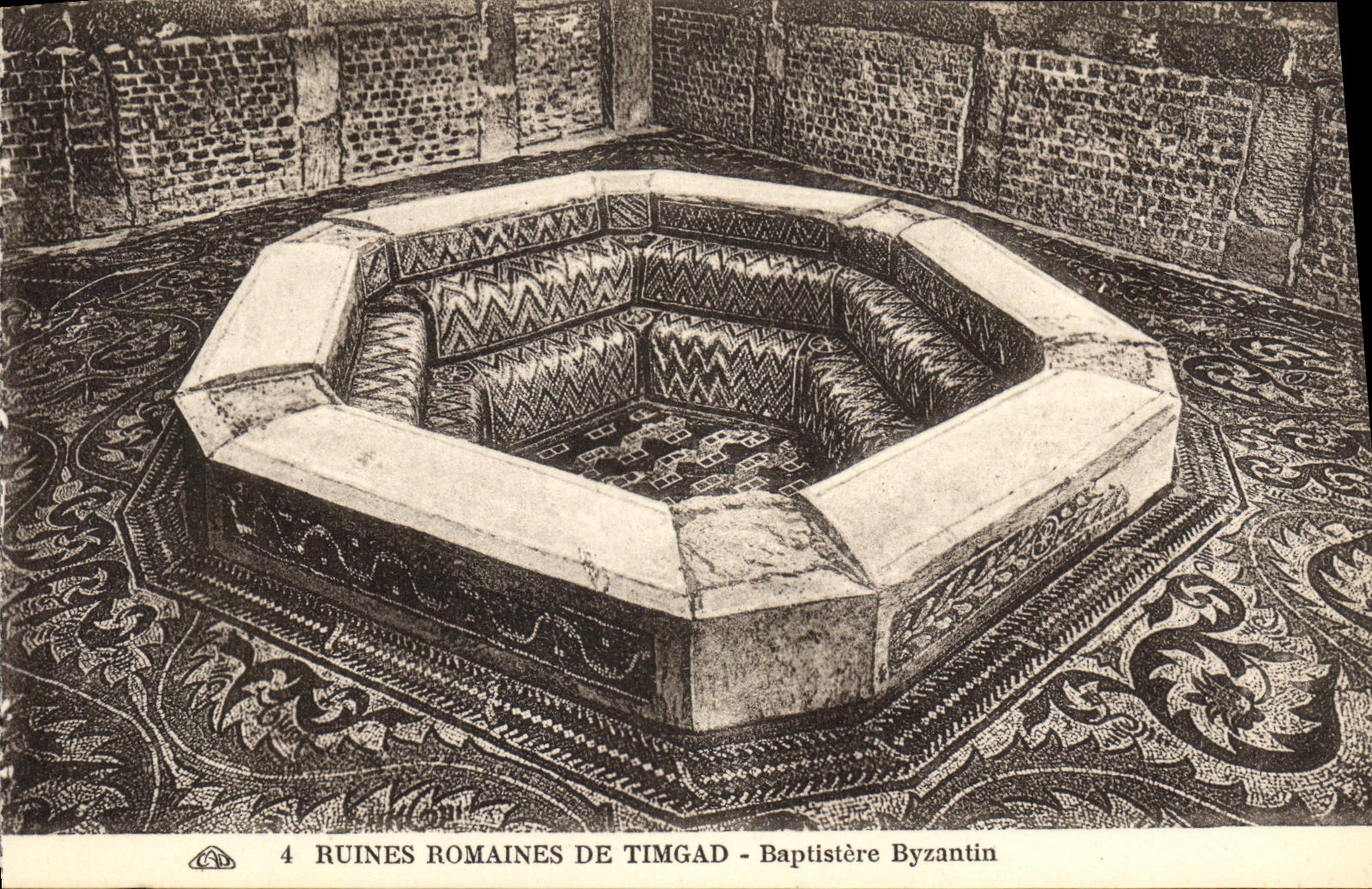 Ruines romaines de TimgaD - Baptistère Byzantin