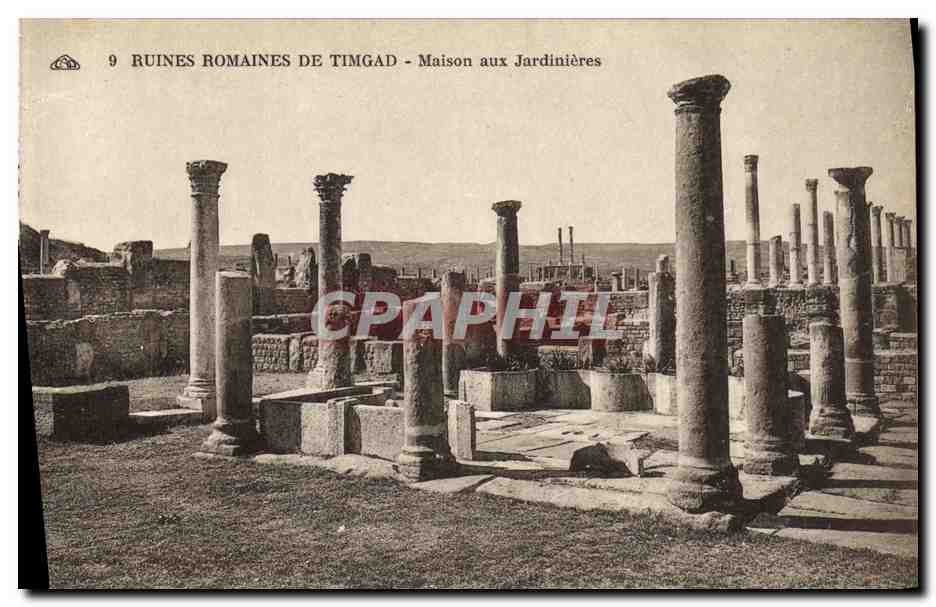 Ruines romaines de TimgaD - Maison aux Jardinières — CPAPHIL n°9