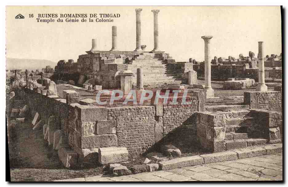 Ruines romaines de Timimad — Temple du Génie de la Colonie — Éditeur : Chez Almacéras, Alger