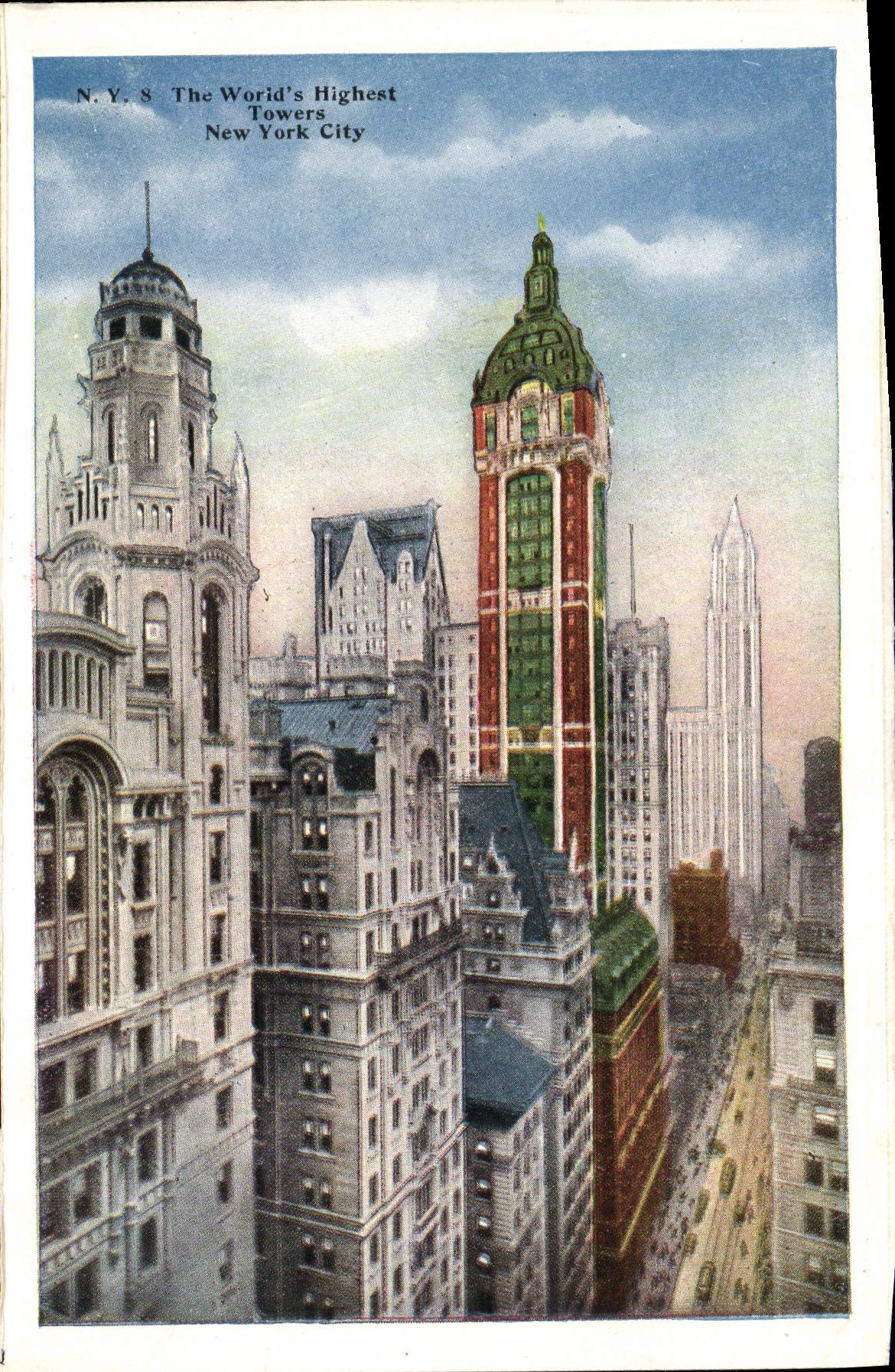 CPA The Worid s Highest Towers New York City 
