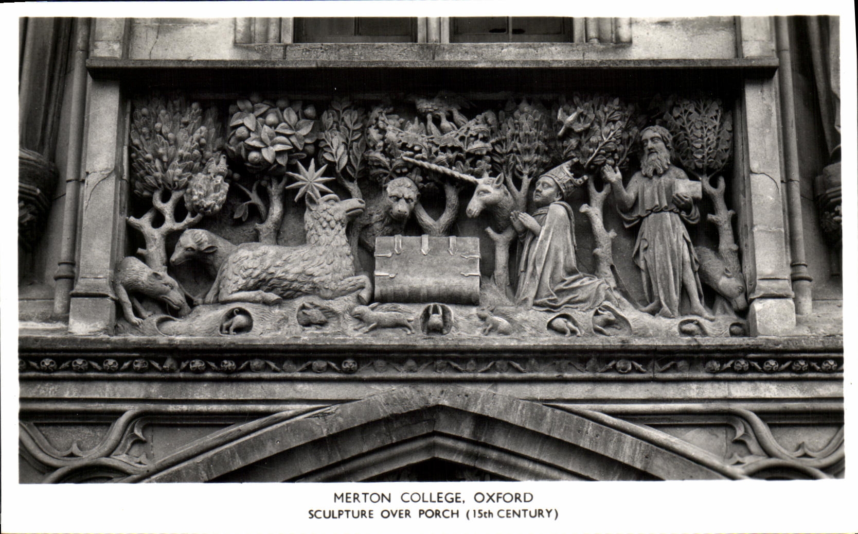 CPA Merton College Oxford Sculpture over porch 