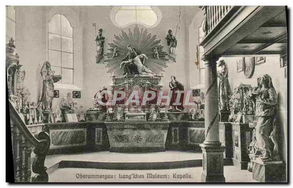 CPA Oberammergau Lang Idies Muieum Kapelle