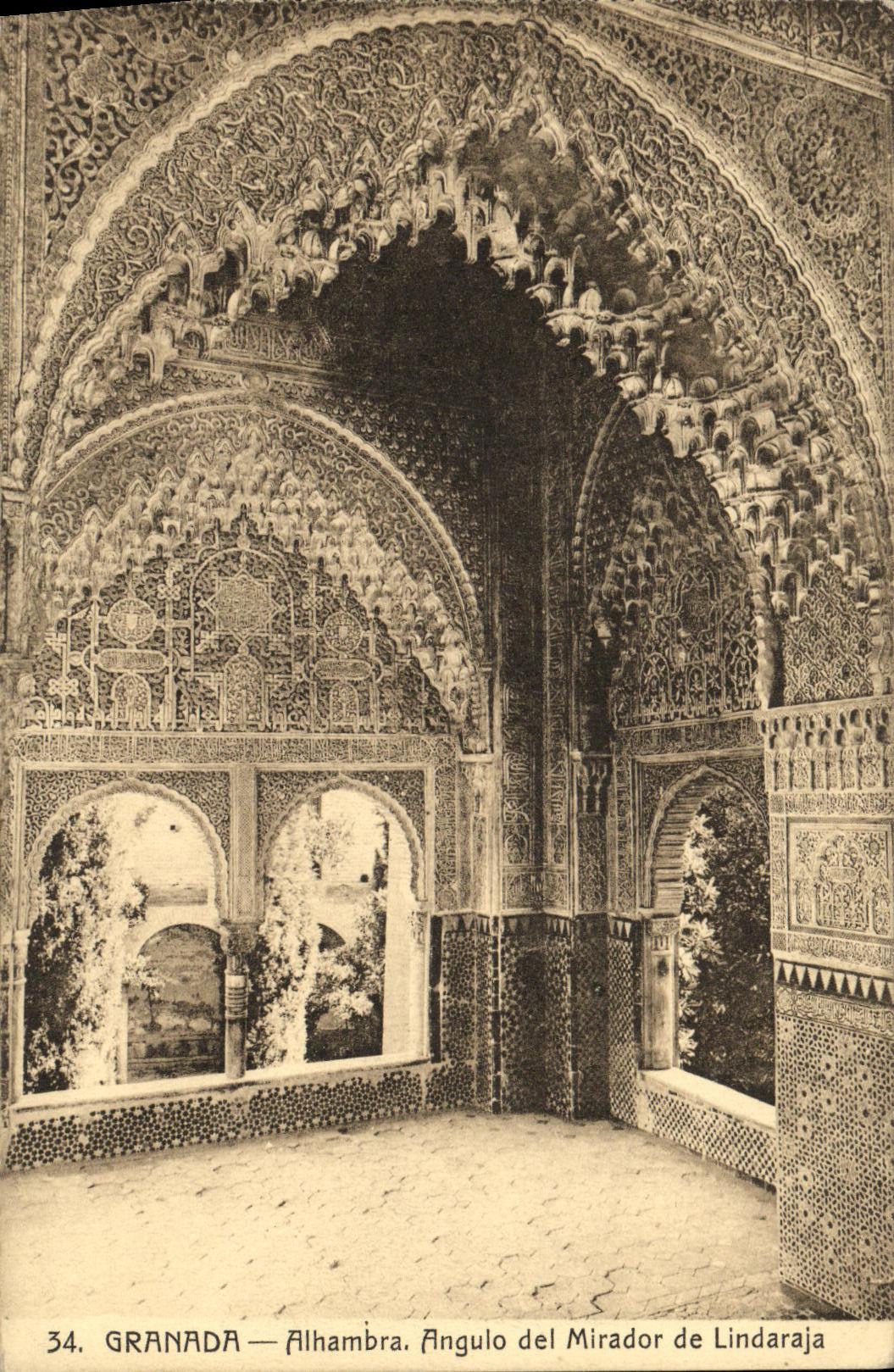 CPA Granada Alhambra Angulo del Mirador de Lindaraja