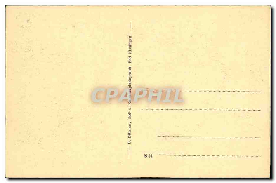 CPA Bad Kissingen Bismarcks Empfangszimner — Verso