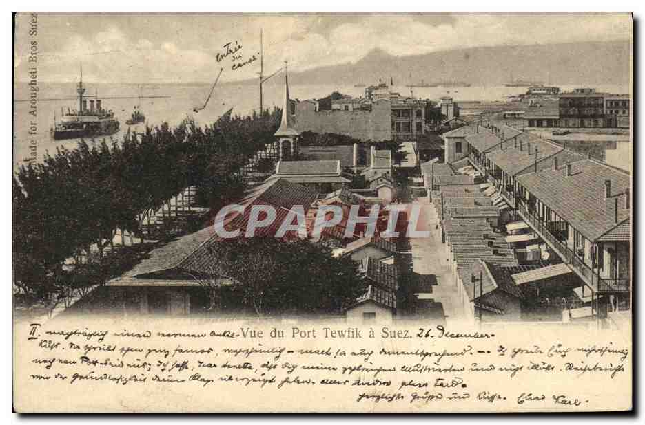 CPA Vue du Port Tewtik a Suez