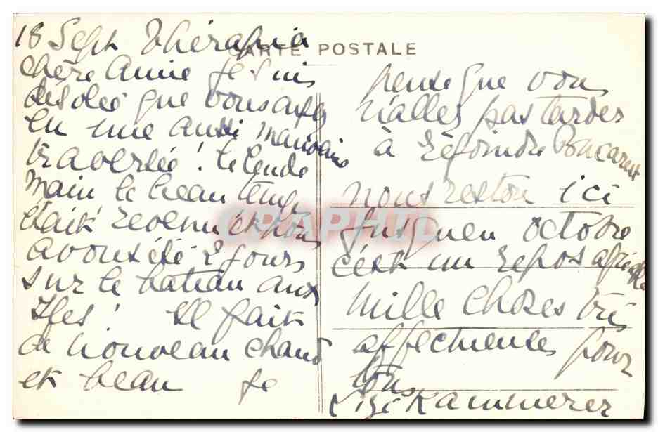 CPA Therapia Turquie — Verso