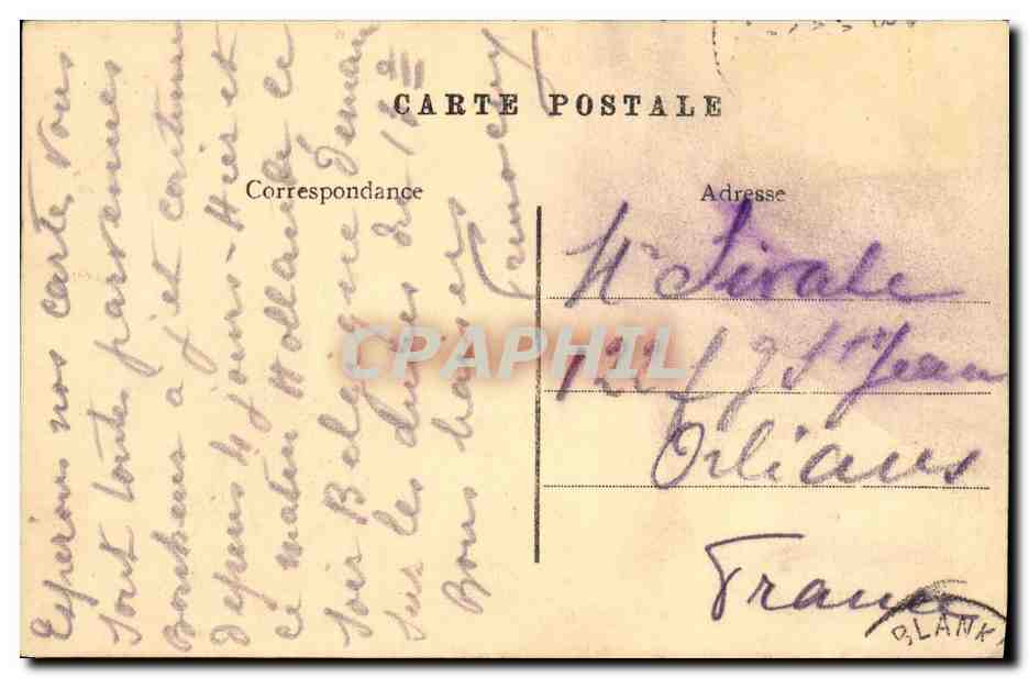 CPA Blankenberghe Digue et Hotel Beau Rivage — Rückseite