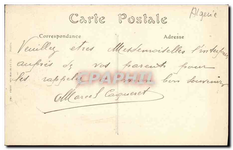 Bougie — La Place de la Poissonnerie et la rue Trézel — ND. Phot. — Rückseite