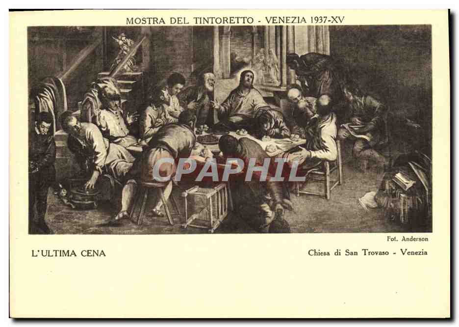 CPA Mostra Del Tintoretto Venezia L ultima Cena