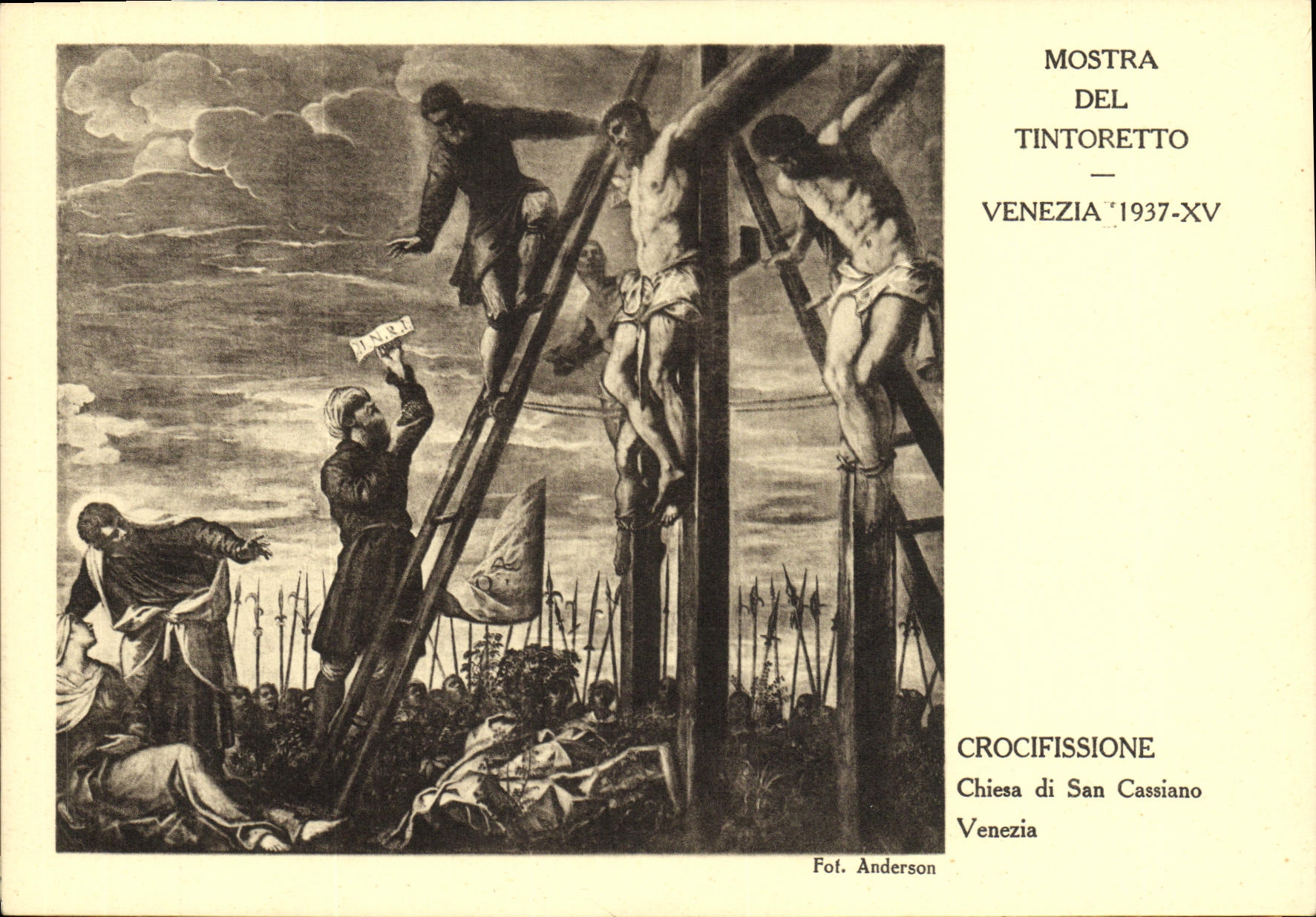 CPA Mostra Del Tintoretto Venezia Crocifissione 