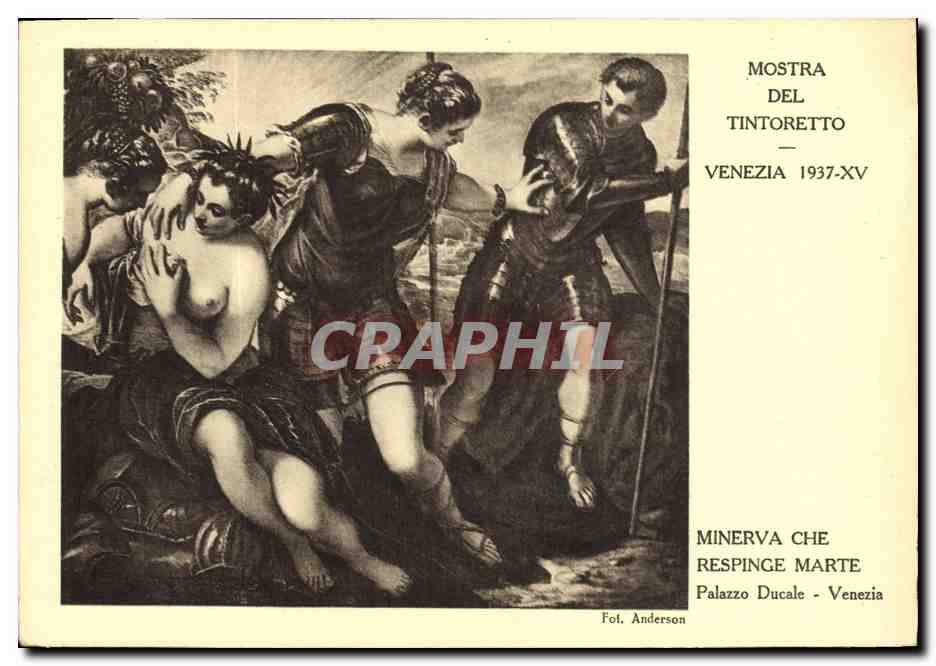 CPA Mostra Del Tintoretto Venezia Minerva Cheresoinge Marte