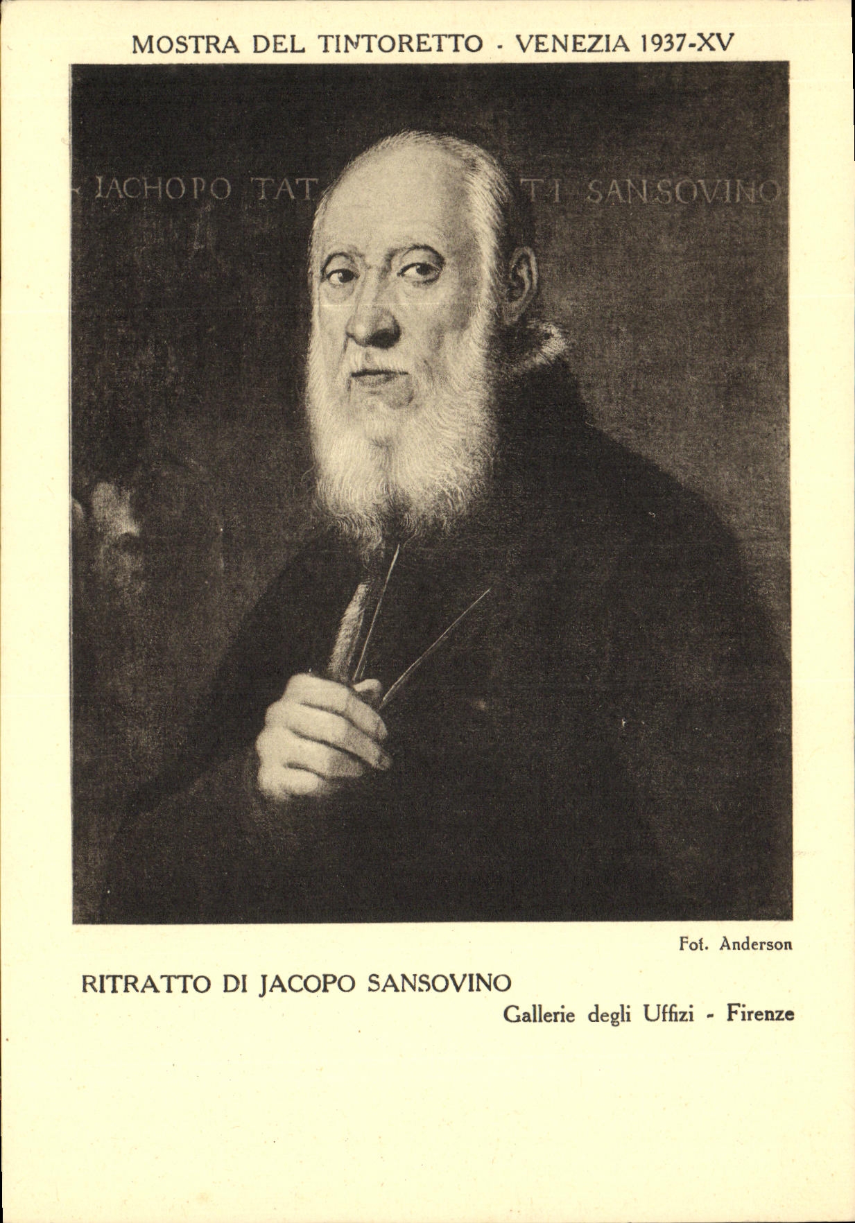 CPA Mostra Del Tintoretto Venezia Ritratto Di Jacopo Sansovino
