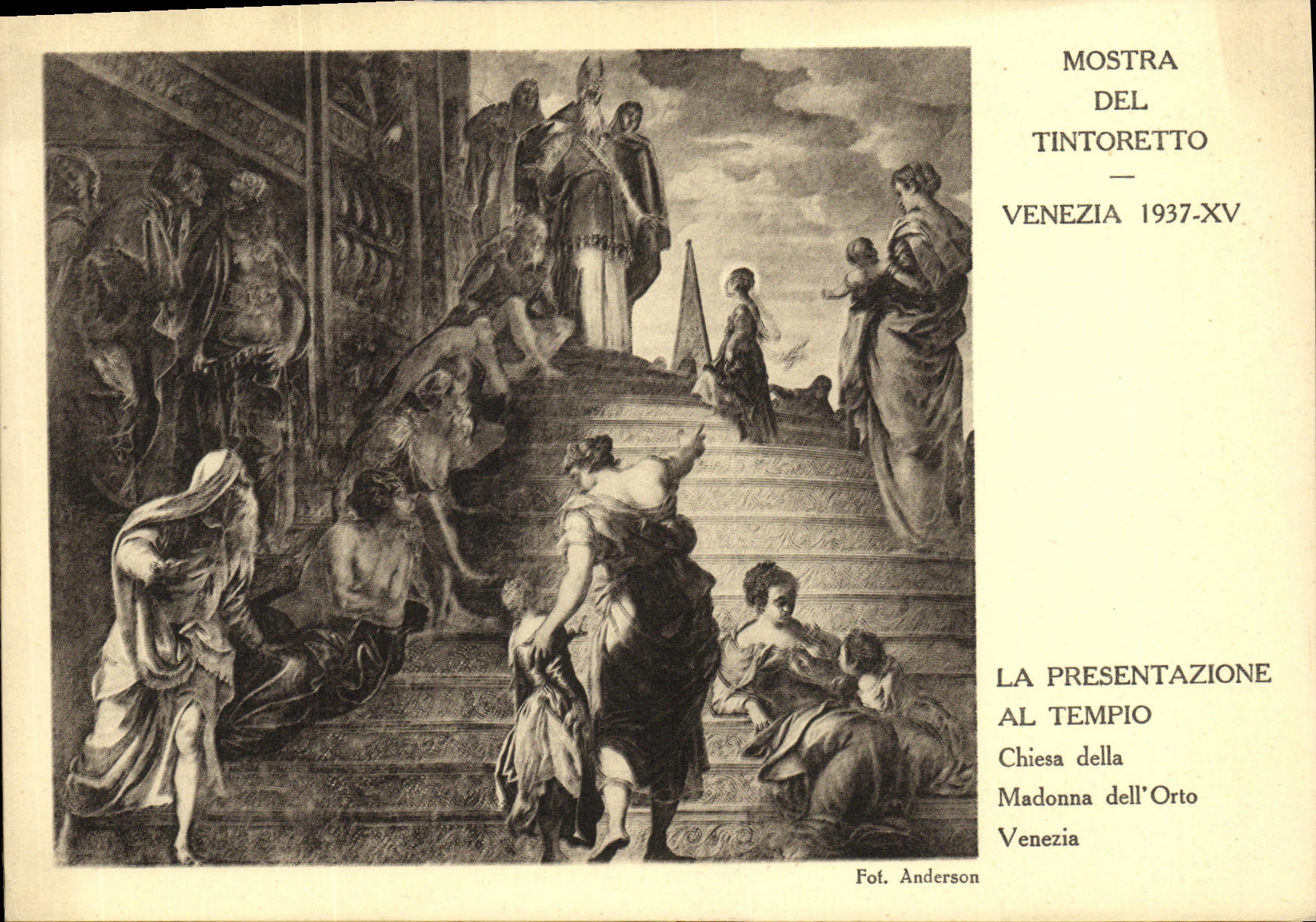 CPA Mostra Del Tintoretto Venezia La Presentazione Al Templo